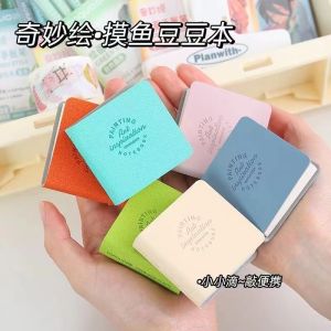 Mini Di Động Túi Sổ Tay Vẽ Cá Dễ Thương Handmade Nghệ Thuật Viết Nhật Ký Bìa PU Mềm Trang Trống Hộp Quà Tặng
