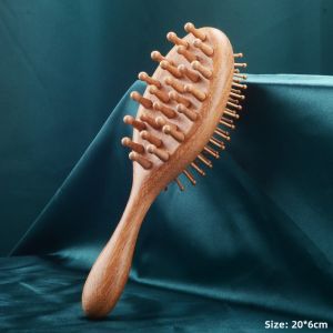 Double-Sided Air-Cushion Comb Wooden Hairbrush Back-Scalp Massage Long-Hair Brush Home Use Essential Oil Therapy Hair Care Tool