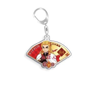 Bandai | For Demon Slayer Rengoku Kyojuro Daki Agatsuma Zenitsu Gyutaro Acrylic Selfmade Cartoon Anime Keychain Pendant Toy Gift 5cm