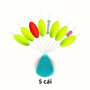 5Pc Vibrant Star Seven Phao Câu Cá Hình Trụ Bằng Cao Su Lò Xo Xây Dựng Định Vị Chính Xác Cho Cá Chép Trôi Dạt