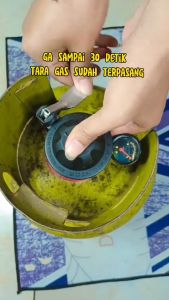 Gascomp Paket Regulator Superlock 01 Klik (GRS-915) + Free Karet Seal Cadangan Regulator Aman Regulator Anti Bocor