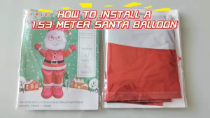 84 inches 4D Extra-large Cheer Greet Stand Santa Claus Base Merry Christmas theme party decorations aluminum foil balloon