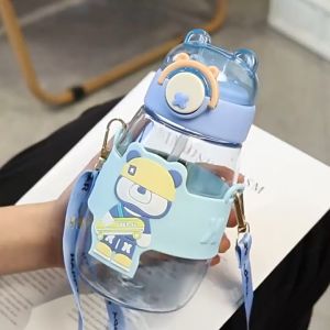 Botol Minum Anak Tali Panjang Motif Lucu dan Unik 600ml Model Boneka Bear