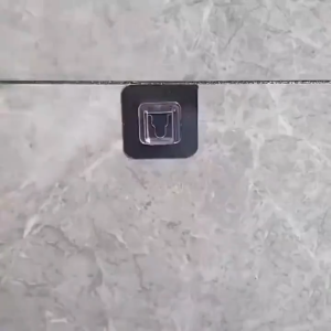 Gantungan Tempel Dinding Tembok Transparant Socket Set Hook Plus Minus Perekat Kuat Double Tape Serbaguna