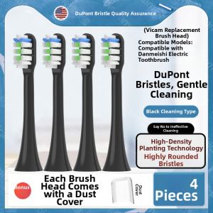 Bicamme Adult Electric Toothbrush Head DABASES/S7 Compatible Sonic Replacement Brush Head Deep Cleaning Oral Care Accessory