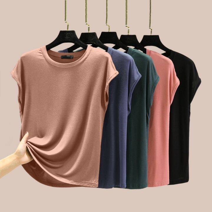 Modal T-shirt Women's Summer Outwear Thin round Neck Sleeveless ...