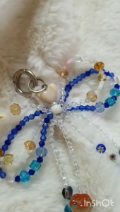 Charm nơ thủ công pha lê giả thủy tinh – quà tặng độc đáo cho bạn gái phụ kiện handmade tinh tế cho túi xách & móc khóa