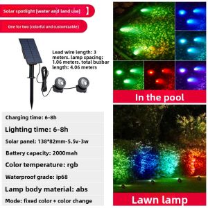 JUCHUENG | Solar Waterproof Outdoor Spotlight Garden Tree Light
