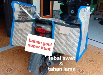 tas motor bahan goni tas ronjot tas obrok motor tas kurir tas belanja ukuran sedang