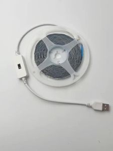 Dải Đèn LED Thông Minh Có Cảm Biến Chuyển Động 60 Đèn LED USB Điều Chỉnh Độ Sáng Linh Hoạt Cho Tủ Quần Áo Phòng TV Đèn Nền Tủ SMD3528