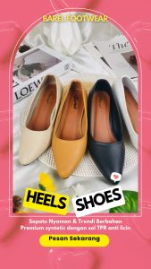 BARA - viola Sepatu Mules sepatu heels Wanita sepatu pesta wanita sepatu kerja wanita Pantofel Sepatu Kantor Heels Wanita