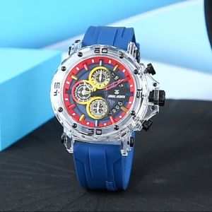 Jam Tangan Jonas Jasmin Chrono HA-821USA / Jam Tangan Fashion Pria Tali Rubber Diameter 46cm