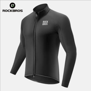 ROCKBROS ấm nhung Áo đi xe đạp Composite vải mật độ cao Windproof mùa đông đi xe đạp dài tay áo thoáng khí nhẹ MTB xe đạp đường trường mùa đông quần áo đi xe đạp