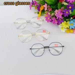 แว่นกรองแสงสีฟ้า / แว่นสายตา สั้น-50ถึง-600 (เลนส์บลูบล็อค) ทรงแปดเหลี่ยม CGB4886-CGS48