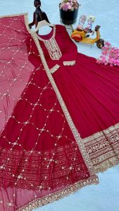 MK1247 GOWN New Designer Party Gown & Dupatta Set