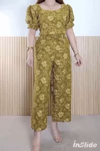 VINAModern Filipianiana Puff Sleeves Sqaureneck Top and Tie  Pants with Belt Set Terno Coordinates    - fits up to xl body frame - classy and elegant - timeless classic  - timeless top - casual or party - classic top - super kapal ng tela - hindi kayo mag