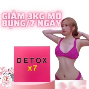 Thải Mỡ 2-3kg-Sau 7 ngày- Viên Detox x7 đốt mỡ siêu mạnh Cho mọi cơ địa khó giảm Nhật Bản