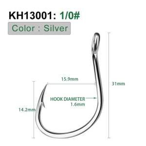 Katyusha Hook Pike Lubang 10Pcs Kail Pancing Bahan Carbon Steel Kail Light Jigging Micro Jig Assist hook