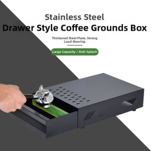 Commercial-Grade Thickened Drawer-type Coffee Dregs Box Stainless Steel