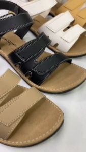 Comet Sandal Flat Wanita Karet Slip On Anti Licin Motif Geometris Warna Pastel