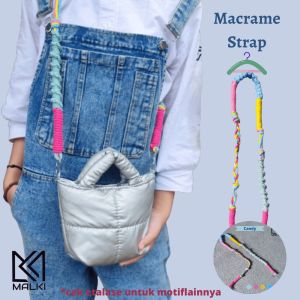 [TERMURAH] Strap bag Macrame/ Tali strapbag makrame/ readystok handlebag shoulderbag slingbag macrame / tas selempang bahu puppybag macrame aestethic lucu collourfull kekinian