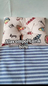 12pcs BABY BONBON Alas Ompol Bayi Lurik BIRU 50x40cm 37x35cm Halus Popok Newborn