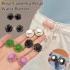 เข็มขัดคาดเอว Camellia Rose Petal ปรับความยาวได้ เข็มขัดรัดเอวแบบหัวเข็มขัด กางเกงยีนส์ ปรับความยาวได้ สิ่งประดิษฐ์ชิ้นใหญ่และชิ้นเล็ก