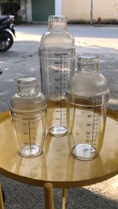 Bình lắc nhựa chia vạch đen dung tích 350ml-530ml-700ml-1000ml chuyên dùng cho quán cafe trà sữa