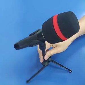1 Pcs Microphone Tripod with Clip Mount Desktop Microphone Stand Adjustable Folding Desktop