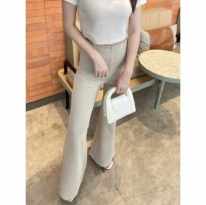 Celana Kulot Cutbray Wanita Chinos Stretch Melar - Celana Kantor Formal Casual