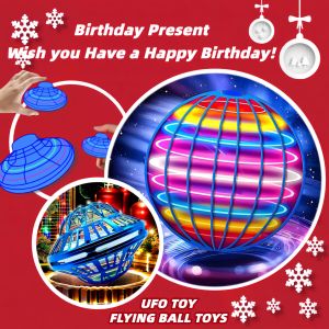 Flying Ball Childrens Hand Controlled Color LED Cosmic Globe 360 ° Rotating Suspension Ball Suitable for Indoor and Outdoor Toy