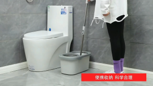 Alat Pel Lantai 2in1 Spin Mop Putar 360 Derajat Dengan Ember Ganggang Stainless Kualitas Daya Serap Tinggi - TB-03