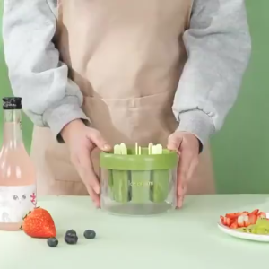 Khuôn Làm Kem Que - Khay Làm Kem Tròn Đa Năng 8 Ngăn Tiện Lợi - Nhựa Cao Cấp