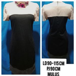 DRESS LENGAN PENDEK BODY HITAM 219