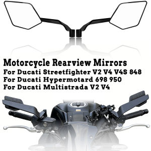 Motorcycle Rearview Mirror for Ducati Streetfighter V2 V4 V4S 848 Multistrada V2 V4 Hypermotard 698 950 Sports Rear View Mirrors