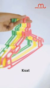 Mitra Loka 12Pcs Hanger Plastik Besar Gantungan Baju Lusinan