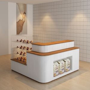 Japanese Style Island Bakery Display Case Cake Shop Model Cabinet Plate Rack High End Commercial Edge Cabinet Mobile Storage Sliding