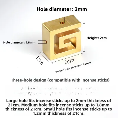 Handmade Chinese Style Pure Copper Multi-Hole Incense Holder Creative Zen Offering Incense Burner Gongfu Tea Set Incense Base