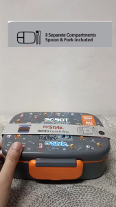 My Style TM 1506 D Bento Lunch Box with Spoon & Fork for Junior Boys