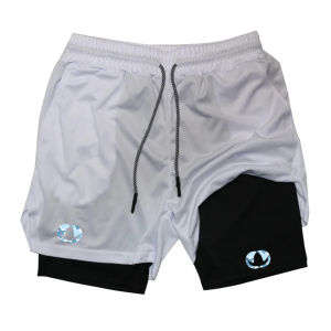 2026 New Boxing Shorts Printed Gym Fitness 2-in-1 Shorts Quick Drying Sports Training Running Bottoms for Men Brand Summer