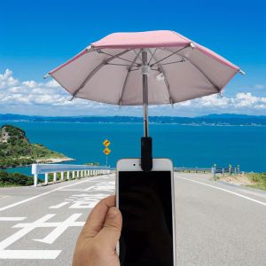 Creative Mini Umbrella Phone Stand Universal Waterproof Holder for Smartphones Portable Outdoor Rain Sun Accessory