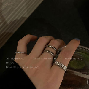 Luxurious Minimalist Circle Chain Ring for Women Adjustable Korean-style Layered Fashion Accessory in Alloy Silver or Gold Plated
