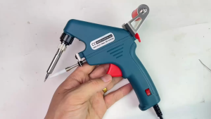 COD KIRIM CEPAT DeBaiLong Solder Listrik Tembak 60 Watt Outomatis Set Lengkap Timah+Pasta+Mata Solder+Penyedot Tin Gun Adjustable Heat 220V - 588