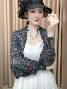 Mùa Hè Chống Nắng Cho Phụ Nữ Lụa Băng Thoáng Khí Mát Mẻ Dệt Kim Rỗng Điều Hòa Không Khí Cổ Bảo Vệ Đa Năng Váy Áo Khoác Che Phủ Thịt