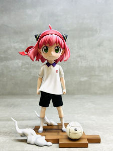 Creative Spy Family Summer Vacation Football Ania PVC Action Figure Model Dodgeball Ania Tabletop Ornament Anime Themed Collectible