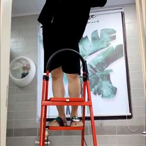 Portable Ladder Sturdy Non-Slip Lightweight Foldable Storage Ladder Aluminum Folding Step Ladder  CRONOS