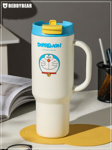 Beddybear Gigantic Stainless Steel Insulated Water Bottle 1200ml Double Drink Straw Womens New Model Large Capacity Car Water Cup