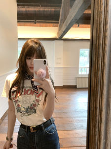 Retro Beauty 100% Cotton Floral Print Short Sleeve T-Shirt Womens Summer Top Comfortable Breathable Casual round Neck Tee