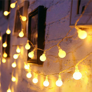 10M LED Light String Fairy Bubble Ball Light Festive Light Garland EU/US Plug Indoor Christmas Wedding Outdoor Garden Decoration