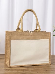 Túi Vải Lanh Cotton Túi Xách Đựng Hộp Cơm Trưa Túi Vải Canvas DIY Túi Mua Sắm Thân Thiện Với Môi Trường Túi Đựng Đồ Gia Dụng